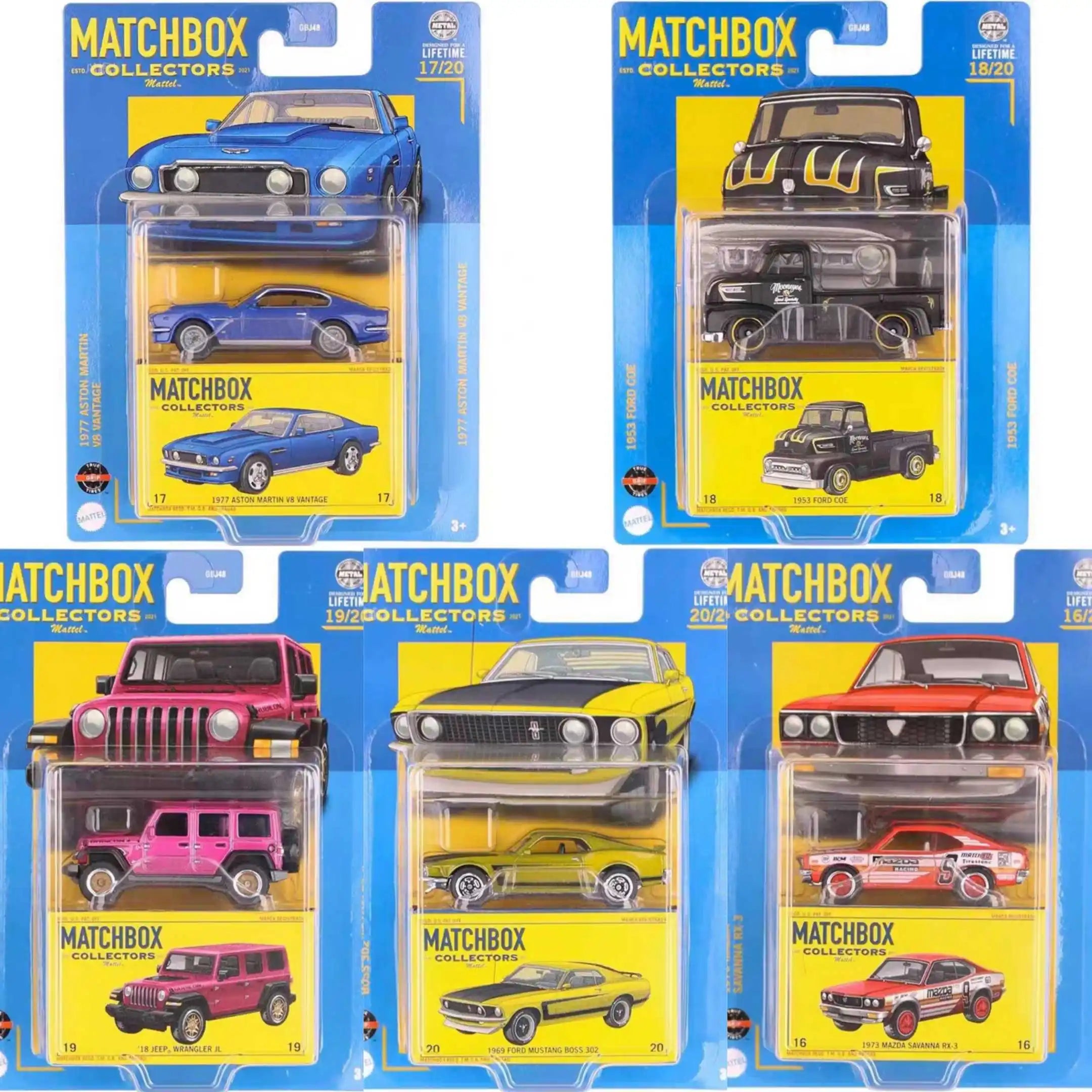 New Matchbox Collector Series Mix 4Z 1:64 Scale Model Car Toys Collectible Diecast Vehicle Mazda Ford Mustang Jeep GBJ48