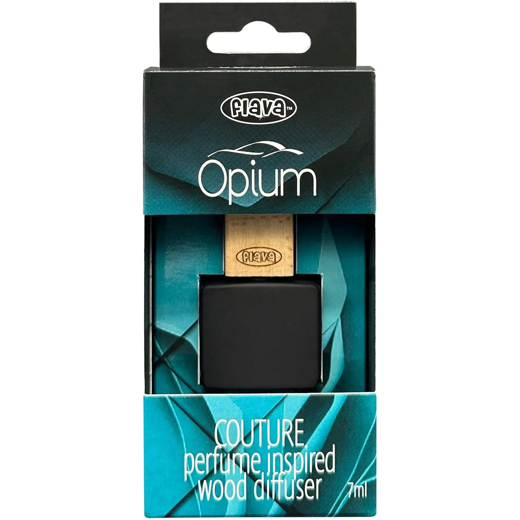 Flava Couture Wood Car Air Freshener - Opium